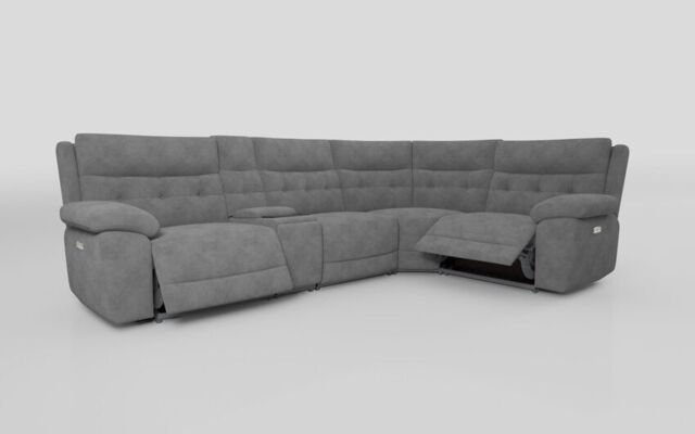 Belford 3 Corner 1 Power Recliner with Media Unit and Power Head Tilt - poltronesofà at ScS