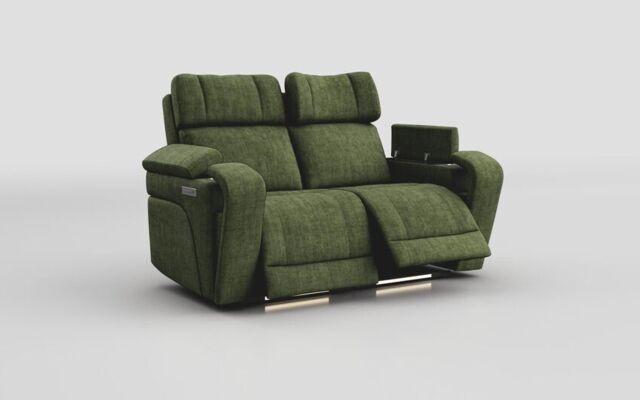 Adstock 2 Seater Power Recliner Sofa with Power Head Tilt, Lumbar, Massage, Audio, Heat & LED Lights - poltronesofà at ScS
