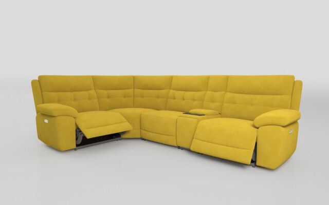 Belford 1 Corner 3 Power Recliner Sofa with Media Console  - poltronesofà at ScS