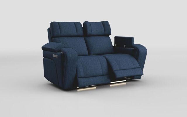 Adstock 2 Seater Power Recliner Sofa with Power Head Tilt, Lumbar, Massage, Audio, Heat & LED Lights - poltronesofà at ScS