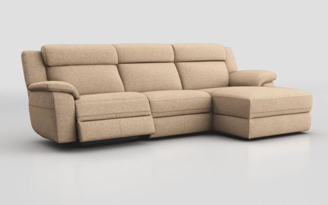 Sarsina 3 Seater Sofa Left Hand Facing Power & Right Hand Facing Lounger with Head Tilt  - poltronesofà at ScS