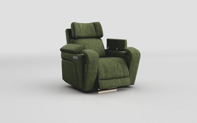 Adstock Power Recliner Chair with Power Head Tilt, Lumbar, Massage, Audio, Heat & LED Lights - poltronesofà at ScS