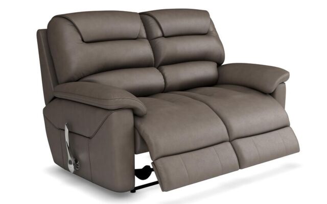 La-Z-Boy Brown Staten Leather 2 Seater Manual Recliner Sofa