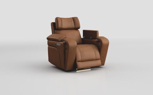 Adstock Power Recliner Chair with Power Head Tilt, Lumbar, Massage, Audio, Heat & LED Lights  - poltronesofà at ScS