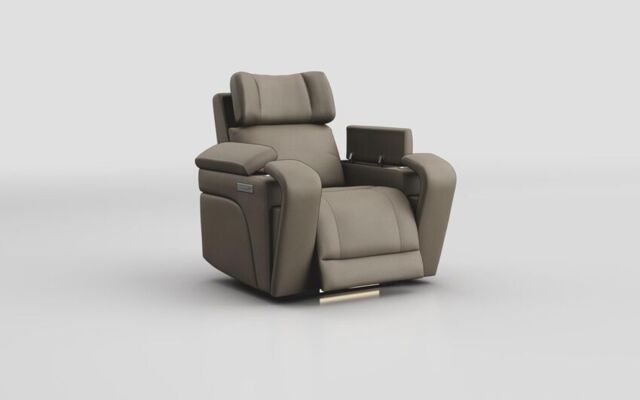 Adstock Power Recliner Chair with Power Head Tilt, Lumbar, Massage, Audio, Heat & LED Lights - poltronesofà at ScS