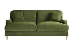 ScS Living Green Marshmallow Fabric 3 Seater Sofa