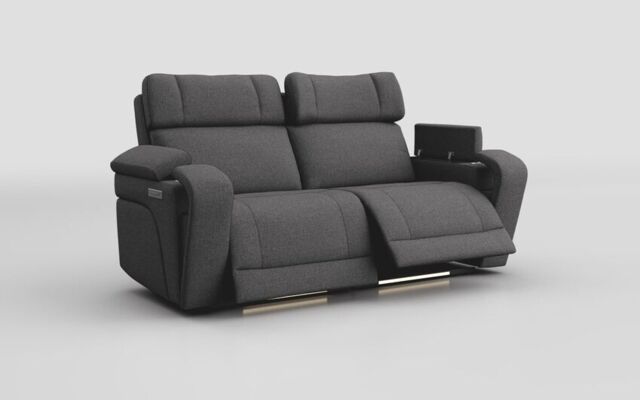 Adstock 3 Seater Power Recliner Sofa with Power Head Tilt, Lumbar, Massage, Audio, Heat & LED Lights - poltronesofà at ScS