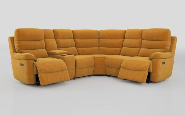 Ossett 2 Corner 2 Power Sofa with Left Hand Facing Console & Head Tilt - poltronesofà at ScS