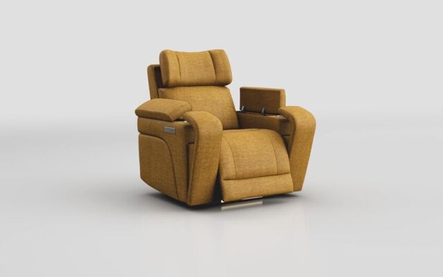 Adstock Power Recliner Chair with Power Head Tilt, Lumbar, Massage, Audio, Heat & LED Lights  - poltronesofà at ScS