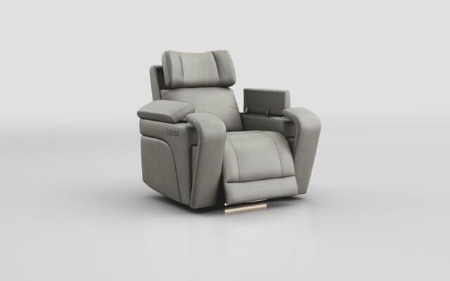 Adstock Power Recliner Chair with Power Head Tilt, Lumbar, Massage, Audio, Heat & LED Lights  - poltronesofà at ScS