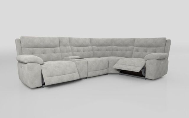 Belford 3 Corner 1 Power Recliner with Media Unit and Power Head Tilt  - poltronesofà at ScS