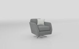 Aurora Fabric Pattern Low Swivel Chair  - poltronesofà at ScS