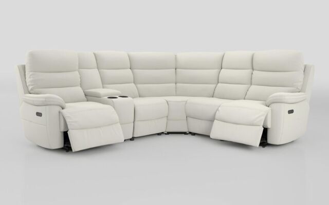 Ossett 2 Corner 2 Power Sofa with Left Hand Facing Console & Head Tilt - poltronesofà at ScS