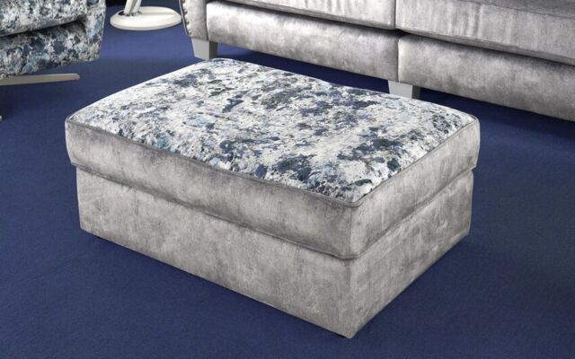 Living Esme Fabric Patterned Top Banquette Footstool  - poltronesofà at ScS