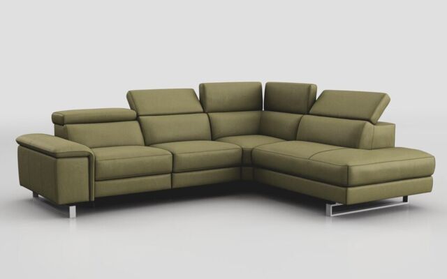 Viserba 3 Corner 2 Sofa with Right Hand Facing Chaise & Manual Head Tilt  - poltronesofà at ScS