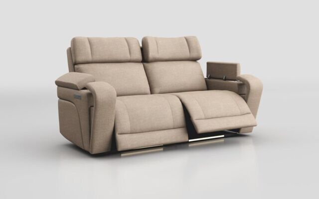 Adstock 3 Seater Power Recliner Sofa with Power Head Tilt, Lumbar, Massage, Audio, Heat & LED Lights - poltronesofà at ScS