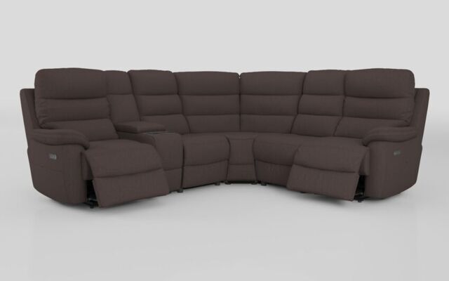 Ossett 2 Corner 2 Power Sofa with Left Hand Facing Console & Head Tilt - poltronesofà at ScS