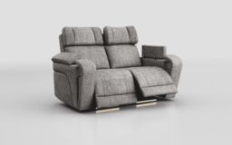 Adstock 2 Seater Power Recliner Sofa with Power Head Tilt, Lumbar, Massage, Audio, Heat & LED Lights  - poltronesofà at ScS