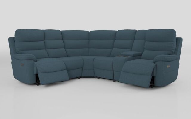 Ossett 2 Corner 2 Power Sofa with Right Hand Facing Console & Head Tilt  - poltronesofà at ScS