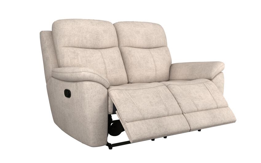 ScS Living Cream Fabric Ethan Seater Manual Recliner Sofa by SCS