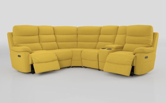 Ossett 2 Corner 2 Power Sofa with Right Hand Facing Console & Head Tilt - poltronesofà at ScS