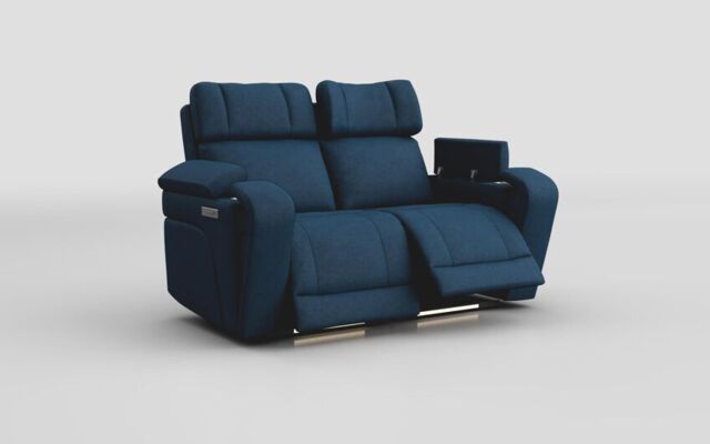 Adstock 2 Seater Power Recliner Sofa with Power Head Tilt, Lumbar, Massage, Audio, Heat & LED Lights - poltronesofà at ScS