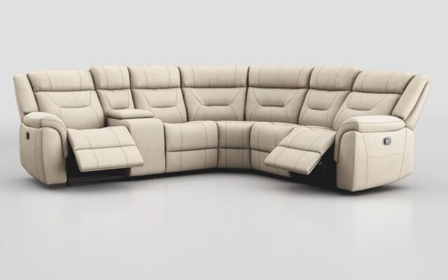 Adstock Power Recliner Chair with Power Head Tilt, Lumbar, Massage, Audio, Heat & LED Lights  - poltronesofà at ScS
