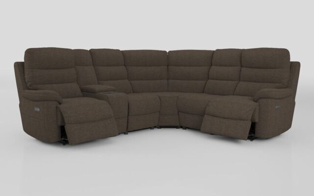 Ossett 2 Corner 2 Power Sofa with Left Hand Facing Console & Head Tilt - poltronesofà at ScS