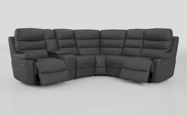 Ossett 2 Corner 2 Power Sofa with Left Hand Facing Console & Head Tilt - poltronesofà at ScS