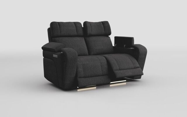 Adstock 2 Seater Power Recliner Sofa with Power Head Tilt, Lumbar, Massage, Audio, Heat & LED Lights - poltronesofà at ScS