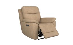 ScS Living Cream Fabric Ethan Power Recliner Chair