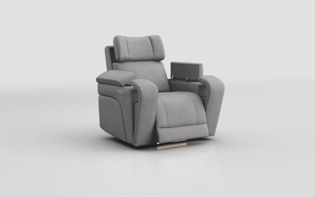 Adstock Power Recliner Chair with Power Head Tilt, Lumbar, Massage, Audio, Heat & LED Lights  - poltronesofà at ScS