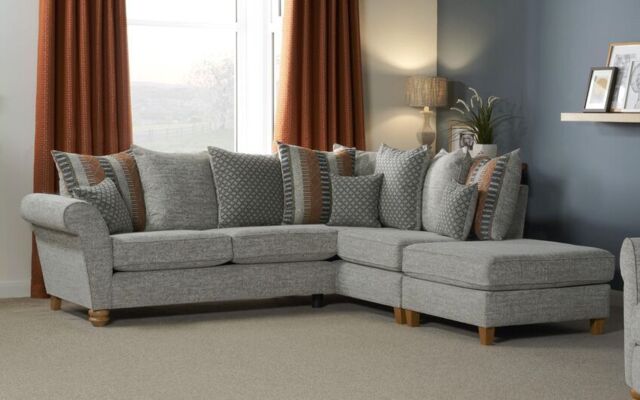 Aurora Fabric 2 Corner 1 Right Hand Facing Chaise Scatter Back Sofa  - poltronesofà at ScS