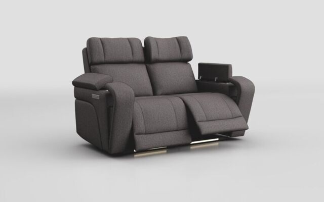 Adstock 2 Seater Power Recliner Sofa with Power Head Tilt, Lumbar, Massage, Audio, Heat & LED Lights - poltronesofà at ScS