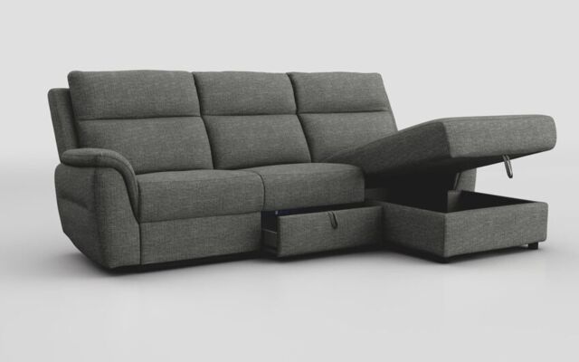 Sogliano 3 Seater Sofa With Drawer & Right Hand Facing Storage Chaise  - poltronesofà at ScS