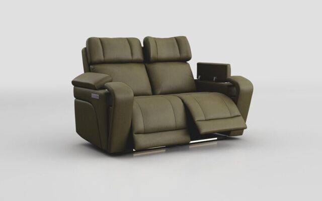 Adstock 2 Seater Power Recliner Sofa with Power Head Tilt, Lumbar, Massage, Audio, Heat & LED Lights - poltronesofà at ScS