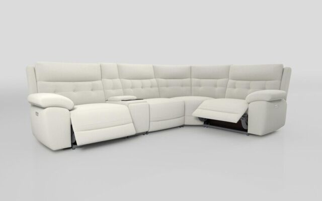 Belford 3 Corner 1 Power Recliner with Media Unit and Power Head Tilt  - poltronesofà at ScS