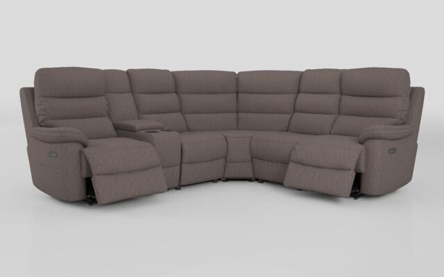 Ossett 2 Corner 2 Power Sofa with Left Hand Facing Console & Head Tilt - poltronesofà at ScS