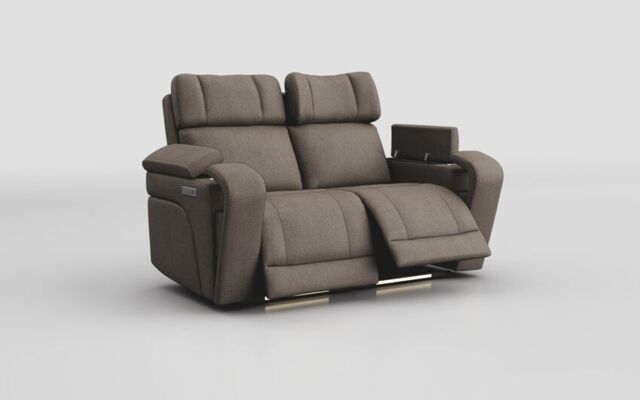 Adstock 2 Seater Power Recliner Sofa with Power Head Tilt, Lumbar, Massage, Audio, Heat & LED Lights - poltronesofà at ScS