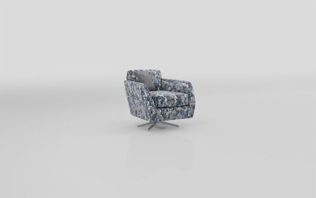 Living Esme Fabric Patterned Swivel Chair - poltronesofà at ScS
