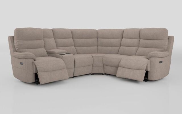 Ossett 2 Corner 2 Power Sofa with Left Hand Facing Console & Head Tilt - poltronesofà at ScS