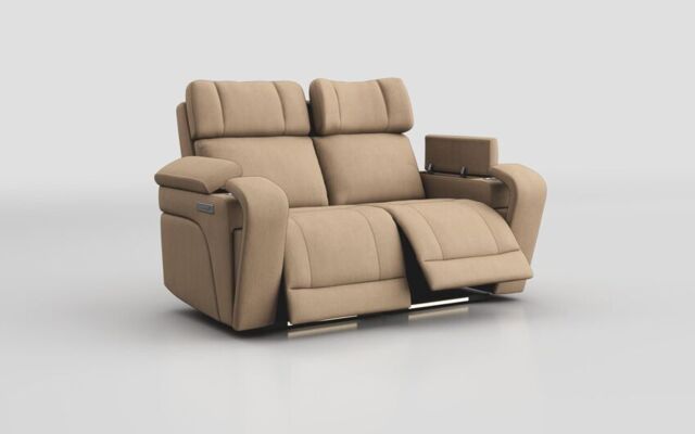 Adstock 2 Seater Power Recliner Sofa with Power Head Tilt, Lumbar, Massage, Audio, Heat & LED Lights - poltronesofà at ScS