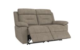 Endurance Brown Fabric Fenix 2 Seater Power Recliner Sofa