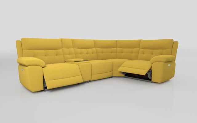 Belford 3 Corner 1 Power Recliner with Media Unit and Power Head Tilt  - poltronesofà at ScS