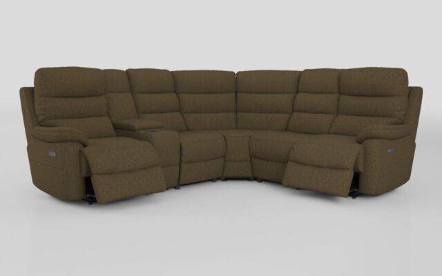 Ossett 2 Corner 2 Power Sofa with Left Hand Facing Console & Head Tilt  - poltronesofà at ScS
