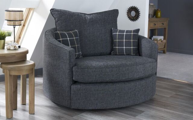 Theo Fabric Large Twister Chair - poltronesofà at ScS