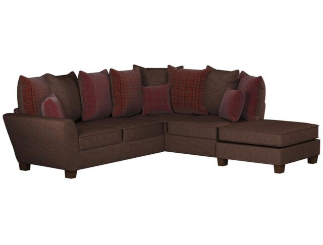 Theo Fabric 2 Corner 1 Right Hand Facing Chaise Scatter Back Sofa  - poltronesofà at ScS