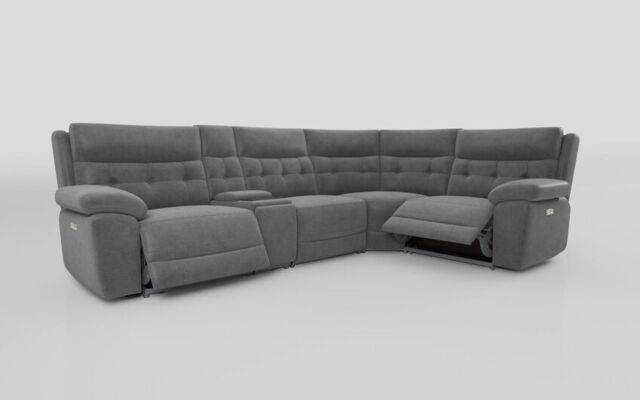 Belford 3 Corner 1 Power Recliner with Media Unit and Power Head Tilt - poltronesofà at ScS