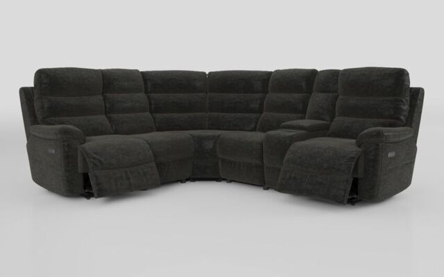 Ossett 2 Corner 2 Power Sofa with Right Hand Facing Console & Head Tilt - poltronesofà at ScS