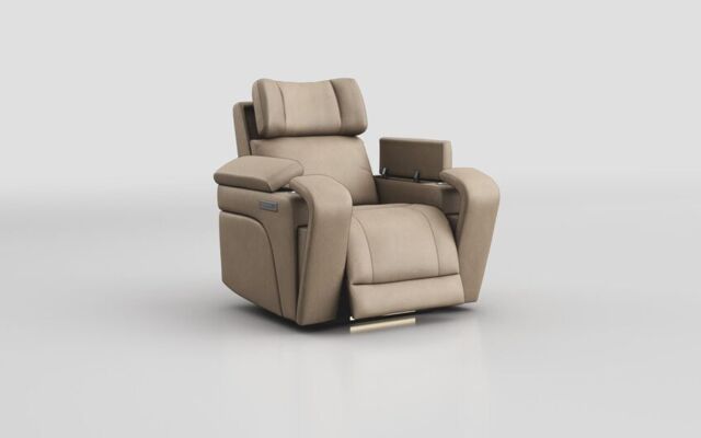 Adstock Power Recliner Chair with Power Head Tilt, Lumbar, Massage, Audio, Heat & LED Lights - poltronesofà at ScS